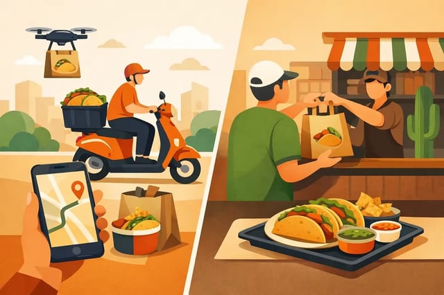 Delivery vs Pickup Mexican Meals