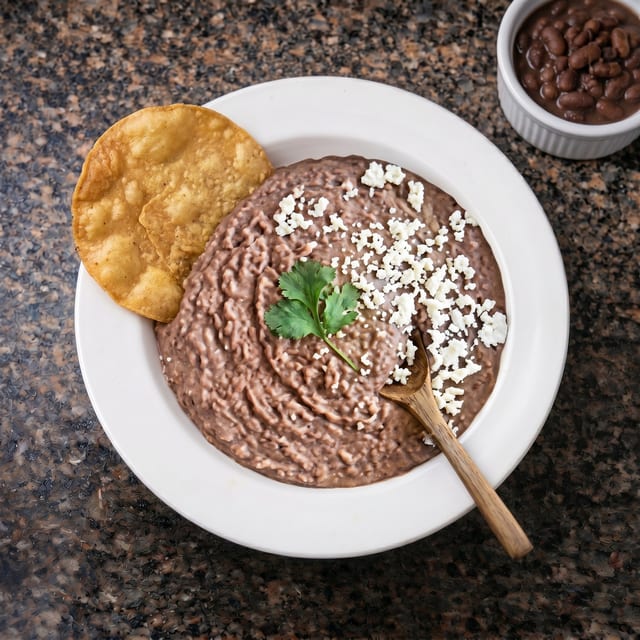 Refried Black Beans.